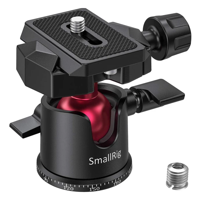 Mini Rótula de Bola SmallRig 360 con Placa de Liberación Rápida - Carga Máxima 44 lb/2 kg