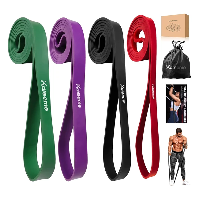 Bandas de Resistencia Kareeme - Látex Natural - Dominadas, Entrenamiento, Fuerza - Ref. 123456