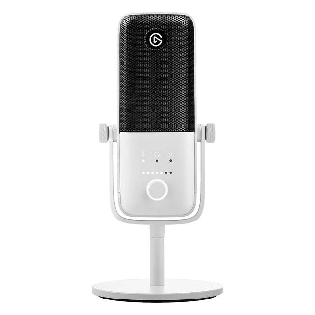 Elgato Wave3 White USB Kondensatormikrofon für Streaming, Podcasts, Gaming und Home Office - inklusive Mixing Software, Sound-Effekt-Plugins und Antiverzerrungsstecker - Plug & Play für Mac/PC