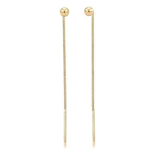 Pendientes de plata de ley 925, diseño minimalista y elegante - Elli