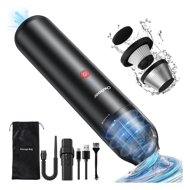 Chuboor Aspirapolvere Auto 7000pa Ultraleggero - 25 Minuti Autonomia - Ricaricabile USB