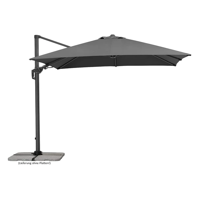 Schneider Parasole Rodi Twist 8Pezzi Quadrato 360x 300x 264cm Antracite 73015 - Protezione Solare 50+