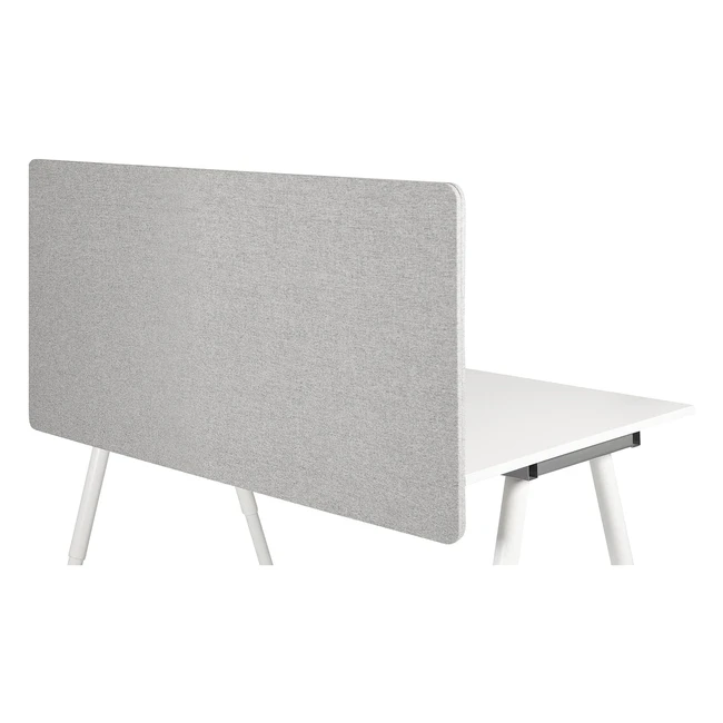 hjh office flexmut 891008 Schreibtisch-Trennwand d 62 x 120 cm Stoff hellgrau Si