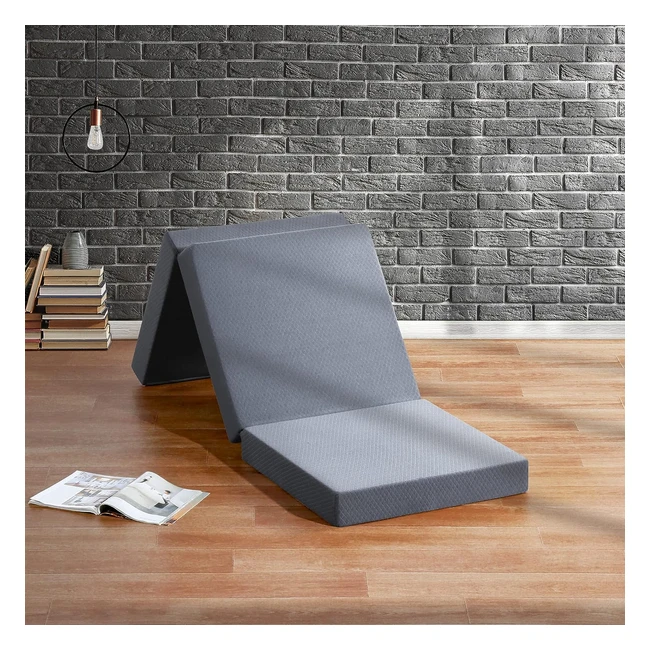 Olee Sleep 10cm Trifolding Schaumstoffmatratze - Tragbare Matratze - Grau