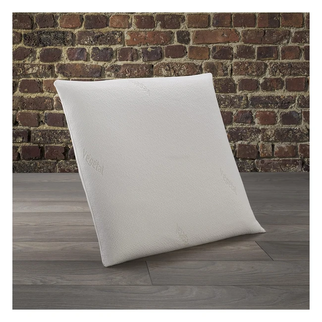 Oreiller végétal mémoire de forme 60x60 - Maintien cervicales - Taie lavable