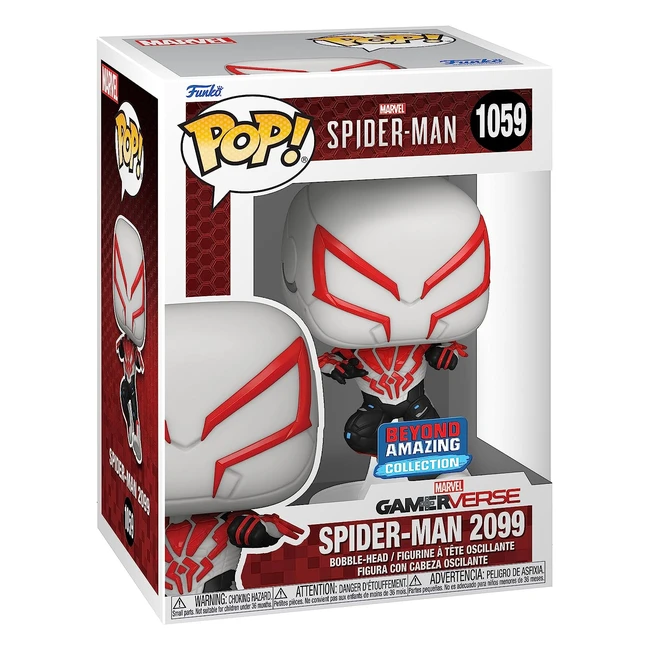 Funko Pop Marvel Year of the Spider - Spiderman 2099 - Bianco - Esclusiva Amazon - Figura in Vinile da Collezione