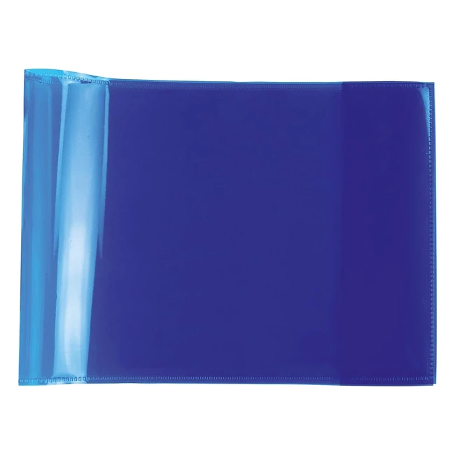Herma 19618 Notebook Covers A5 Landscape Transparent Blue Pack of 10 - Durable Wipeclean Film