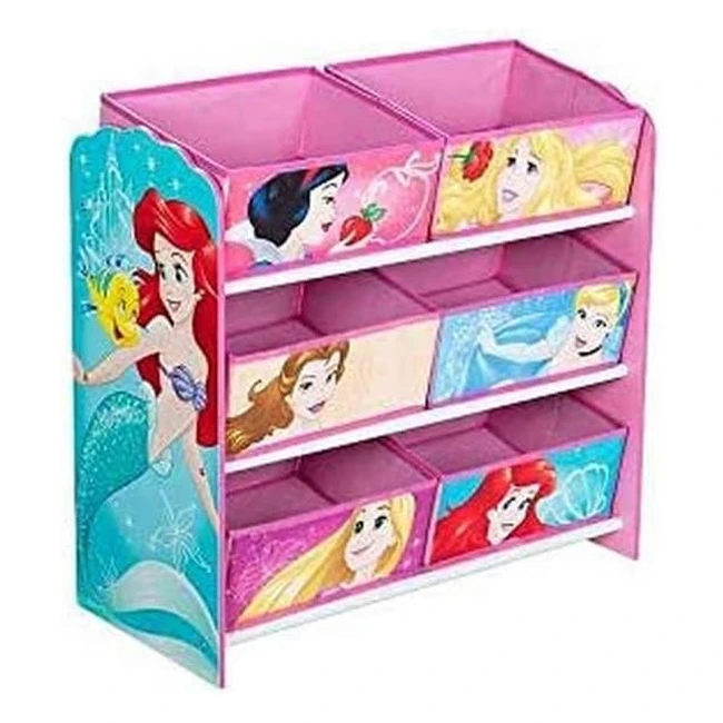 Unidad de Almacenamiento de Juguete Hello Home - 6 Cubos de Madera Rosa