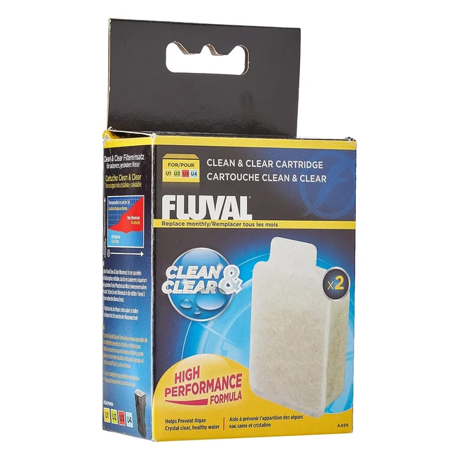 Fluval U Internal Filters - Clean and Clear Cartridge White - #1 Choice for Crystal Clear Water