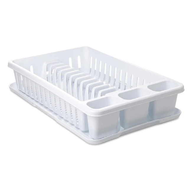 Escurreplatos Tatay Rectangular Plastica Polipropileno Bianco 27x42x10 cm Se