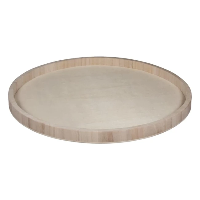 Bandeja Decorativa Redonda de Madera 40cm - Rayher 62732000