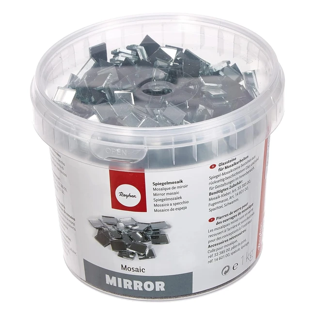 Teselas de espejo Rayher para mosaicos y manualidades - 1 kg (200 piezas) - Ref. 1453500