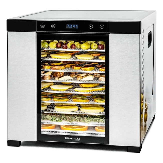 Rommelsbacher Drrgert Edelstahl schwarz leise LED-Display Timer einstell