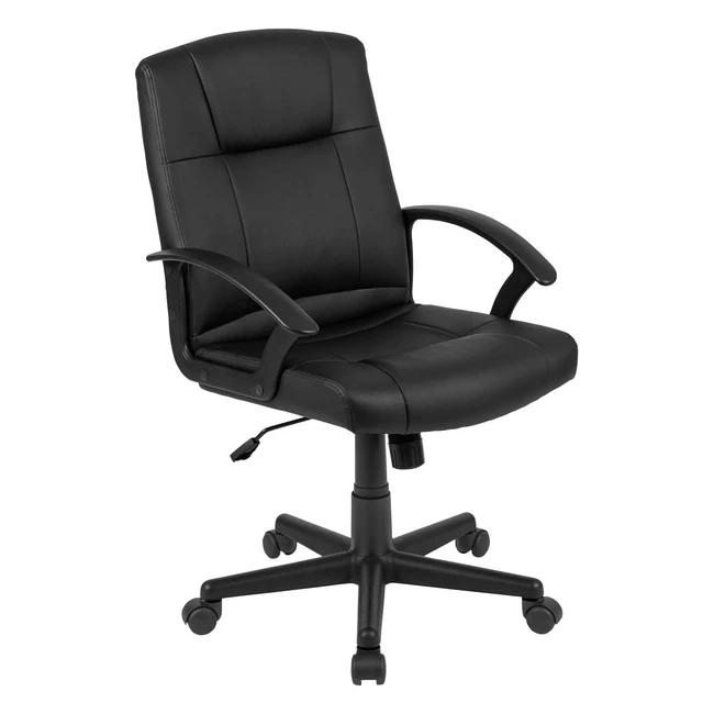 Bequemer Bürostuhl mit Armlehnen und Leathersoft-Material - Flash Furniture
