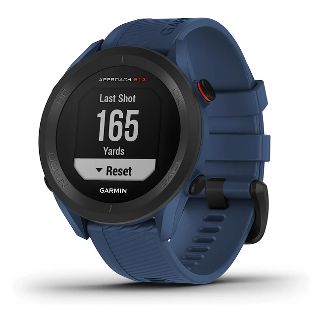 Garmin Approach S12 GPS Golf Watch - 2022 Edition, Tidal Blue - High-Resolution Display, Preloaded Courses