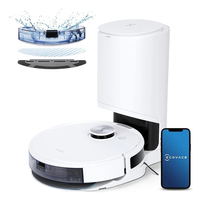 Ecovacs Deebot N10 Plus Staubsaugerroboter mit Wischmopp - 4300Pa Autoabsaugstation - Truemapping 2.0 - Teppicherkennung