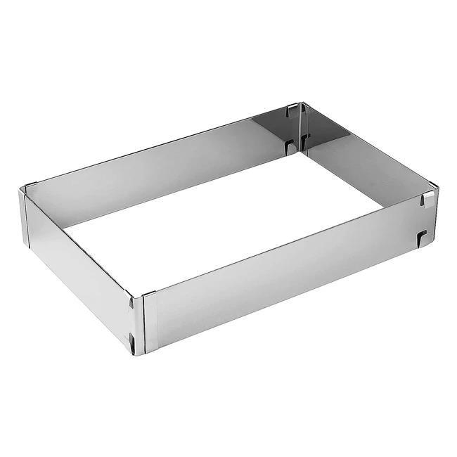 Cadre de Pâtisserie Extensible Zenker 7709 - Acier Inoxydable - 27.5x18.5 cm