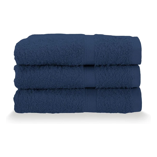 Gabel Asciugamani Ospite in Puro Cotone 40x60 cm Blu - Set da 3