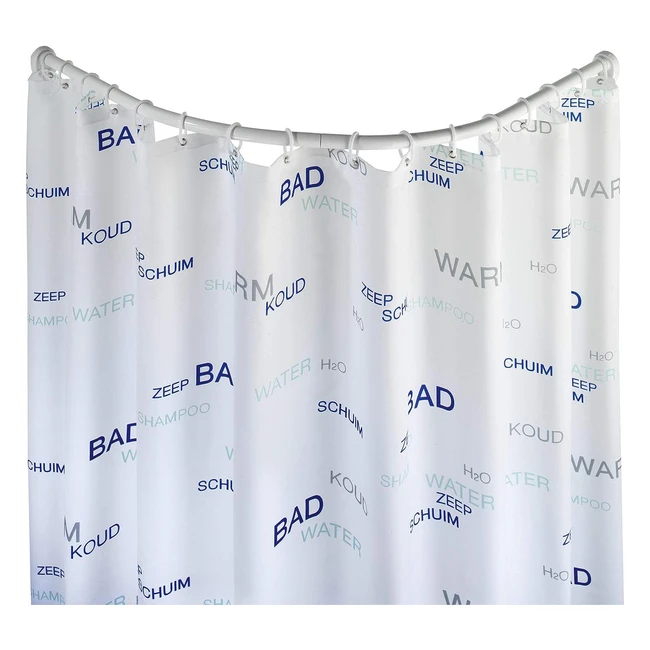 Barra semi circular cromada Wenko, variable, aluminio, 25x25 cm, blanco