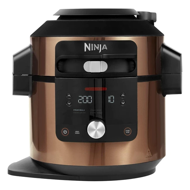 Ninja Foodi Max Multifonction avec Smartlid - 12 Fonctions de Cuisson en 1 - 75L - Cuisson Sous Pression, Air Fry, Mijoter, Griller et bien plus - Exclusivité Amazon - Cuivre Noir