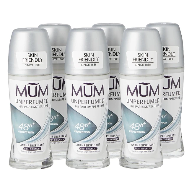 Mum Unperfumed Soft 48 Hours Protection Antiperspirant 50ml - Pack of 6
