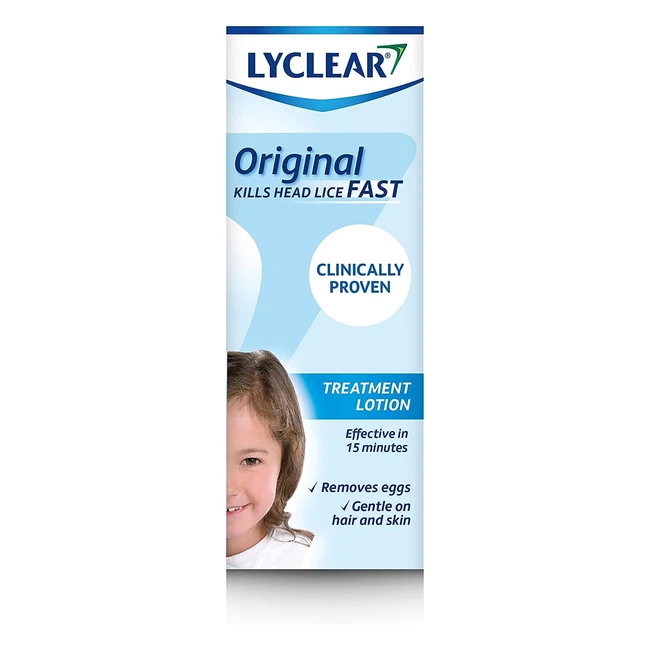 Lyclear Original Lotion - Fast Action Head Lice Treatment - Kills Lice  Eggs - 