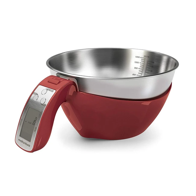 Morphy Richards 46611 Kitchen Scales - 3in1 Digital Scales with Jug - Red