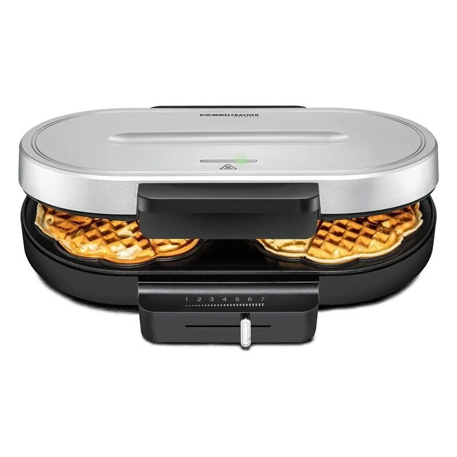 Rommelsbacher Waffeleisen WA 12502 Herz Waffeln 16 cm Antihaftbeschichtung 1250 