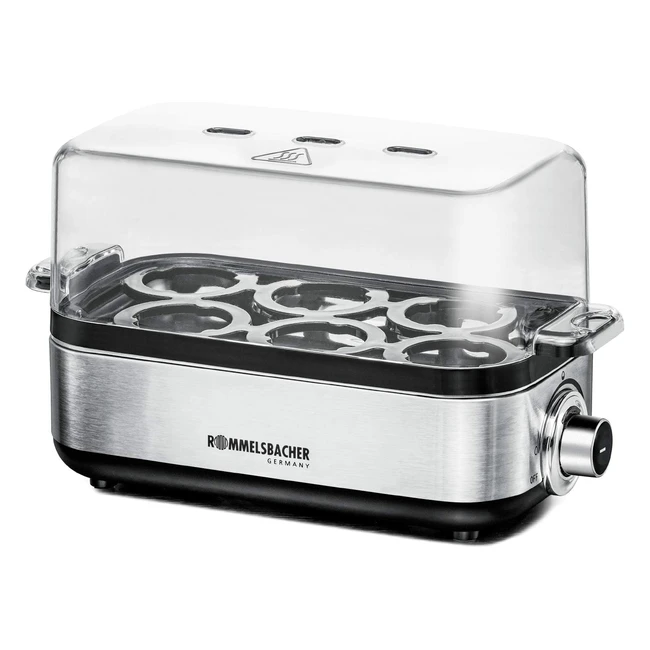 Rommelsbacher ER 600 Eierkocher 400 Edelstahl/Schwarz - Schnelles und einfaches Eierkochen