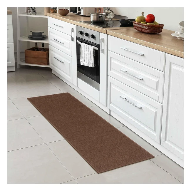 Passatoia Ottomanson Ottohome Marrone 50 cm x 150 cm - Fondo in Gomma