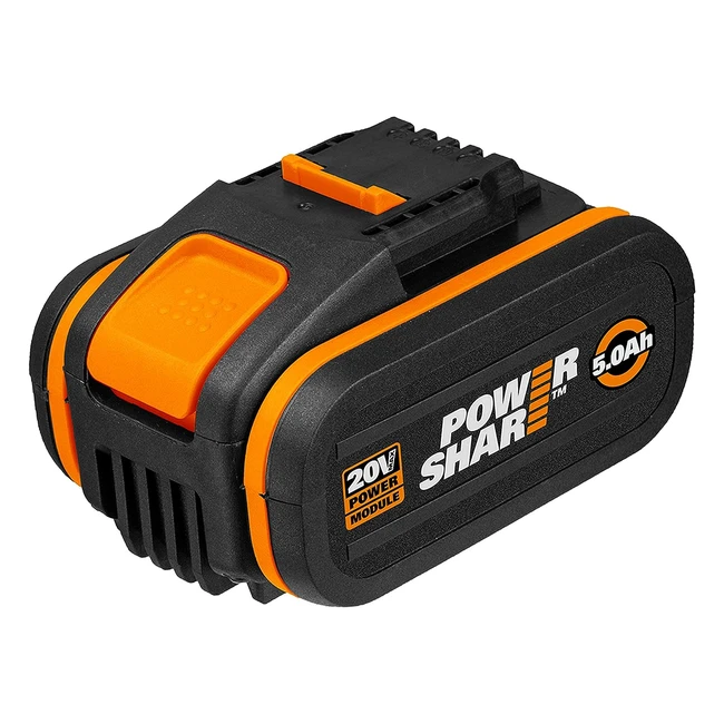 Batterie Li-ion 20V 5Ah WA3556 pour outils de bricolage et de jardinage Worx Powershare
