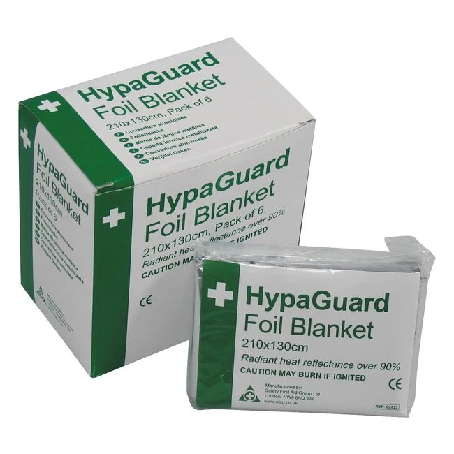 Hypaguard Foil Survival Blanket - Pack of 6 - Stay Warm and Safe