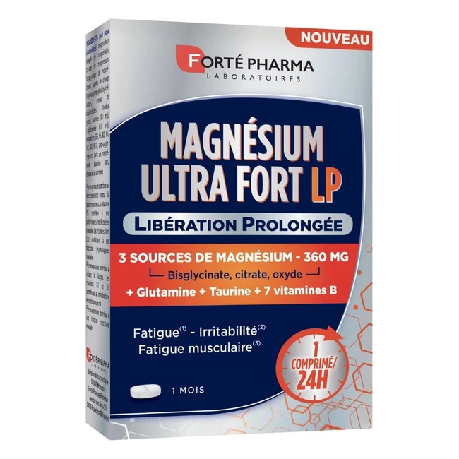 Fort Pharma Magnésium Ultra Fort LP - Complément Alimentaire Anti-Stress - 30 Comprimés