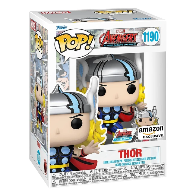 Funko Pop Marvel A60 - Thor avec pin's émail - Collectionner - Cadeau idéal