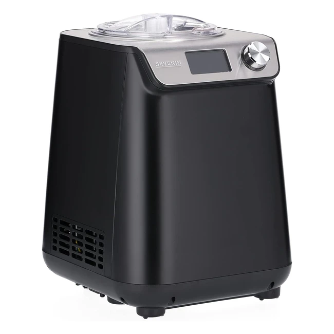 Severin Kompakt Eismaschine & Joghurtbereiter, Platzsparendes Slimdesign, 2in1 Eisbereiter und Joghurtmaschine EZ 7407