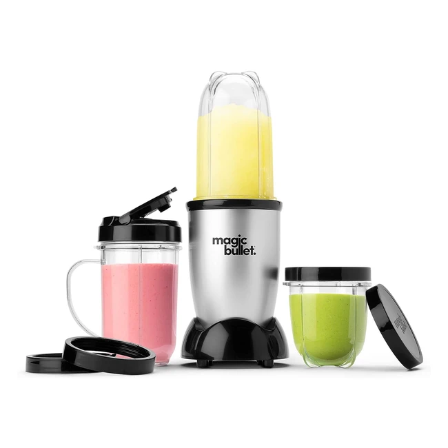Magic Bullet Elektromixer Zerkleinerer Smoothie Mixer Smoothie Maker 200 Watt Leistung Schnell und einfach zu bedienen Kompakt und leicht zu reinigen Schwarz MBR03B