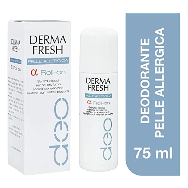 Dermafresh Alfa Rollon Deodorante per Pelli Sensibili 75ml - Senza Alcol, Profumi e Conservanti