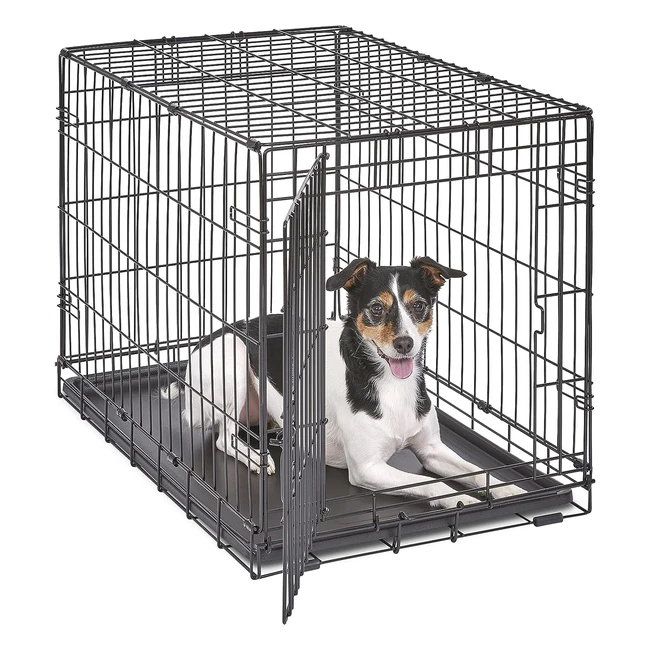 New World Dog Crate - Midwest Homes for Pets - Enhanced Security - Leakproof Pan