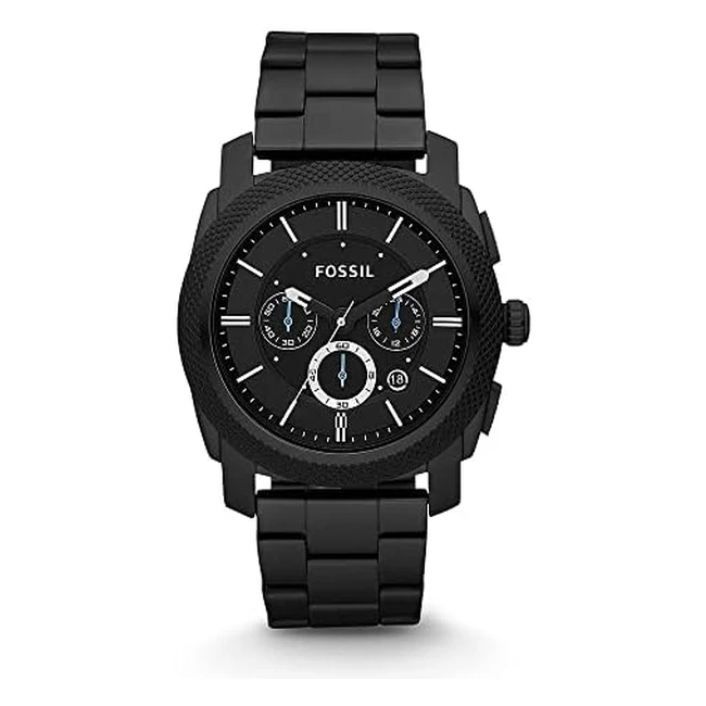 Fossil Men's Machine Watch - Chronograph, 45mm, Black Stainless Steel Strap