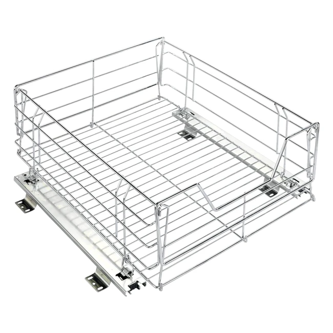 Panier télescopique pour armoire Wenko, acier chromé, 50x20x40 cm
