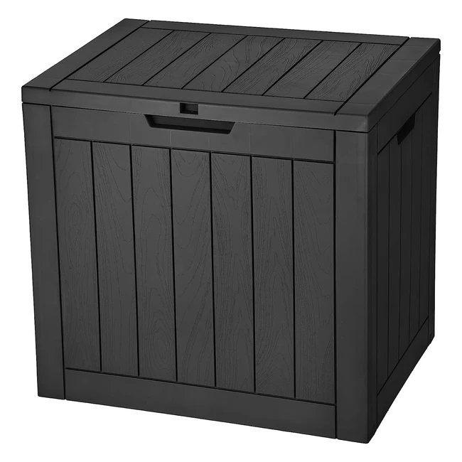 Coffre de rangement extérieur Yitahome 118L résine imperméable avec poignées latérales verrouillables - Noir