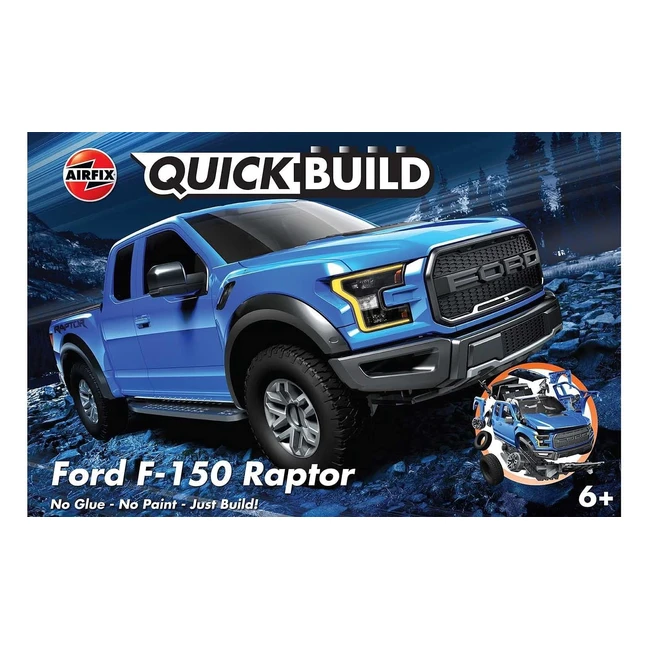 Airfix J6037 Quickbuild Ford F150 Raptor - Easy Snap-Together Model - Beginner Level - 43 Parts