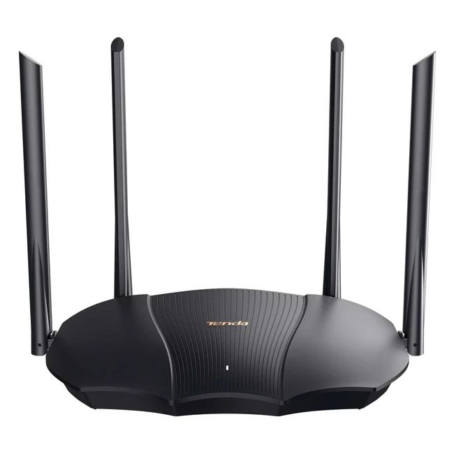 Tenda RX9 Pro WiFi 6 WLAN Router AX3000 Dual Band 5GHz 2402 Mbps 2.4GHz 574 Mbps 3x Gigabit LAN-Ports OFDMA WPA3 BSS Colouring TWT Power Saving Mode Schwarz