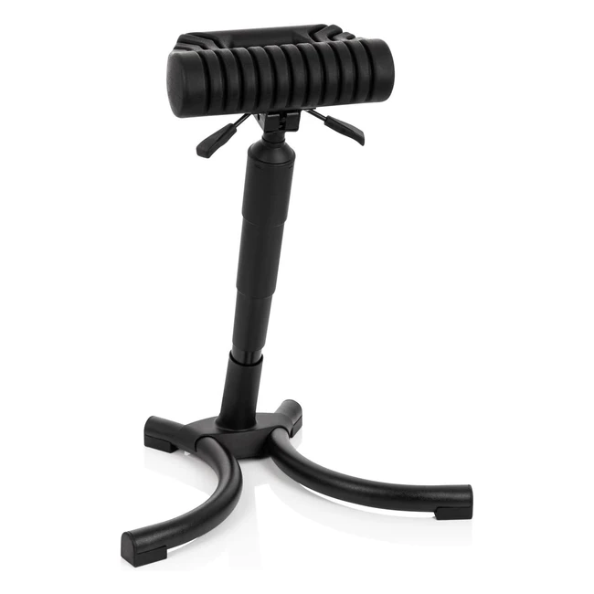 Tabouret assisdebout HJH Office 830025 - Similicuir noir - Mousse métal - Top Work 33