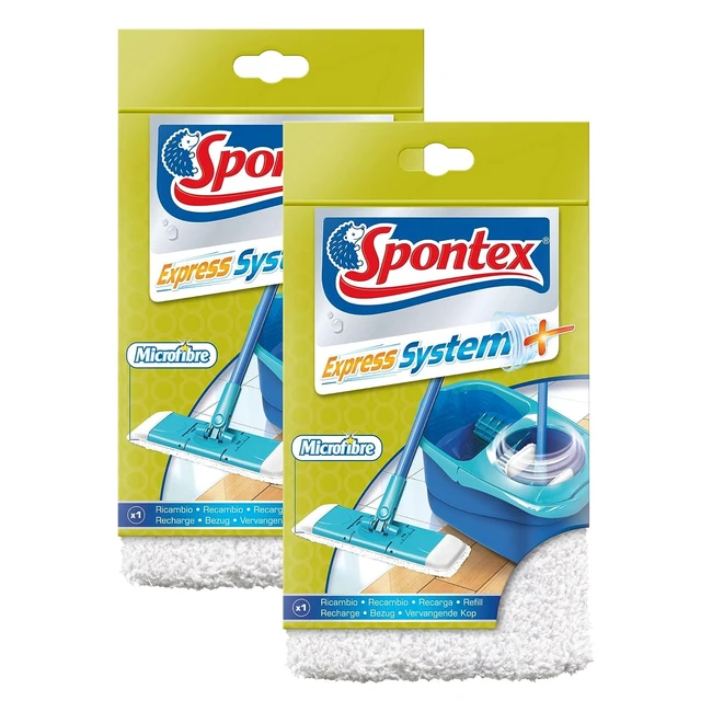 Spontex 2 Panni di Ricambio in Microfibre - Efficiente e Igienico