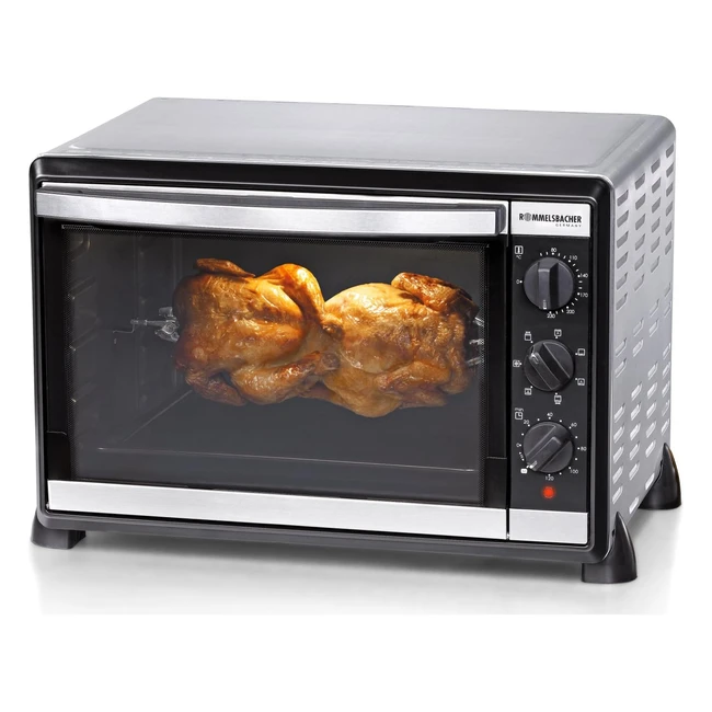 Rommelsbacher BG 950 Speedy Mini-Ofen Herd schwarz - Hohe Energieeffizienz, präzise Steuerung, viel Platz