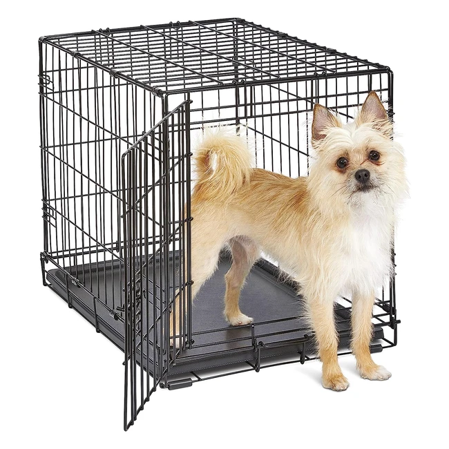 New World Crates Folding Metal Dog Crate Black B24 - Secure  Portable