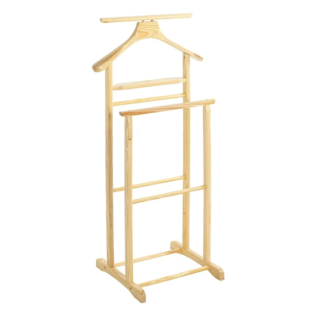 Valet para hombre Haku Muebles 30369 - Madera maciza natural - 47 x 102 x 36 cm