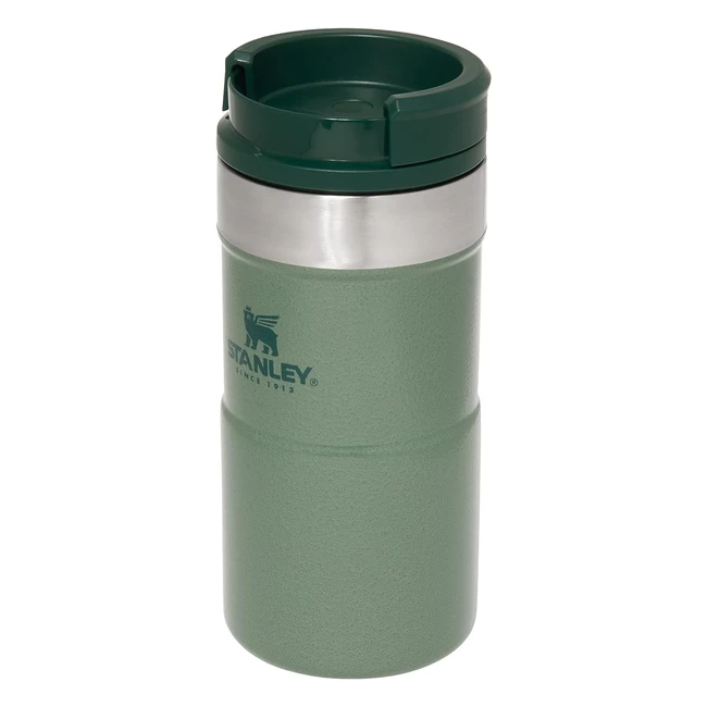 Stanley Neverleak Travel Mug 25L Hammertone Green - Leakproof Tumbler for Coffee Tea Water - BPA Free Stainless Steel Thermo Cup