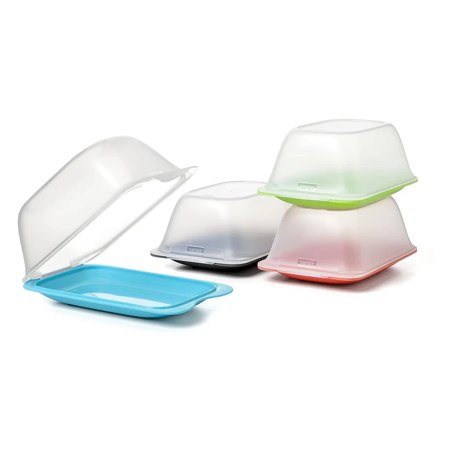 Porta Embutidos y Alimentos Fresh Quesera Tatay - Libre de BPA - Reutilizable - Apto Lavavajillas y Microondas - Color Surtido - 12x8x18 cm